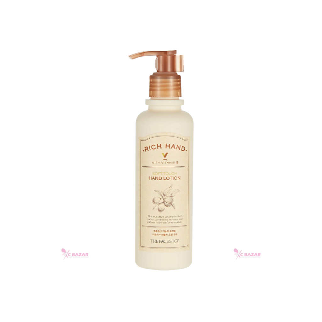 The Face Shop Rich Hand With Vitamin E Soft Touch Hand Lotion 200 ml