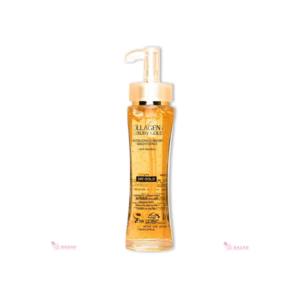 3w Clinic Collagen & Luxury Goad Revitalizing Comfort Gold Essence 150 ml
