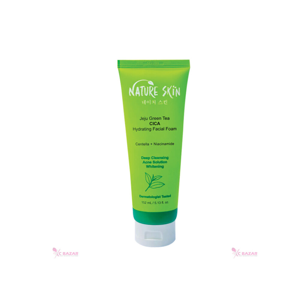 Nature Skin Jeju Green Tea CICA Hydrating Facial Foam 152 mL