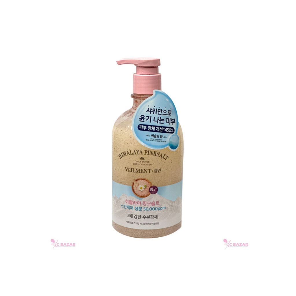 On The Body Veilment Natural SPA Dead Sea Salt Scrub Body Cleanser Himalaya Pinksalt 580 ml