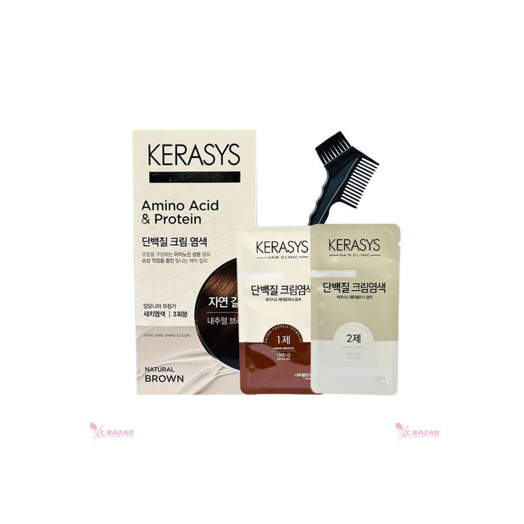 Kerasys Amino Acid & Protein Permanent Hair Color (Natural Brown)